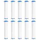 10 filtros de algodón PP para cabezal de ducha, cartucho de filtro de repuesto de 10,5 x 2 cm para filtrar sedimentos óxido, arena y partículas gruesas, filtro de ducha para baño y ducha