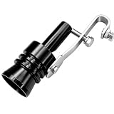 CABLEPELADO - Silbato Simulador de Sonido Turbo para Tubo de Escape Talla M | Válvula de Salida Deportiva de Aluminio Anodizado y Acero Inoxidable 10.1 cm con Llaves Allen de Montaje | Negro