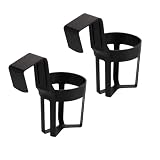 Voarge 2Pcs Soportes para Botellas para Coche Portavasos de la Botella, Acrilonitrilo butadieno estireno, Color Negro, Montaje en la Parte Interior de la ventanilla del camión de Taza Dentro.