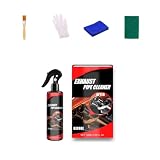 Fazvncv Limpiador de tubos de escape para coche, motocicleta, superficies metálicas, eliminador de óxido, con juego de herramientas aplicadoras para un brillo duradero