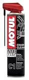 Motul Limpiador de Cadenas de Moto en Spray, Desengrasante Extremo para Motos de Carretera y Todoterreno, Compatible con O-RING, X-RING y Z-RING, Evaporación muy Rápida, MC Care Chain Clean C1, 400 ml