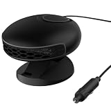 Blytra Calefactor Coche 150W, Desempañador 12V, Giratorio 360°, Potente | Calefactor para coche, base giratoria de 360°, descongelador de parabrisas para vehículos, alimentado por el encendedor del