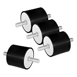 Silentblock M8, 4 piezas VV Amortiguador de Goma Soportes de goma (30 x 30) | Adecuados para compresores de aire, motores diésel, motores de gasolina, bombas de agua (M8 x 23, 30 x 30)