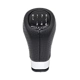 AUTOZOCO Pomo de 6 cambios marcha coche compatible con BMW 1 3 Series E34 E36 E38 E39 E46 E60 E61 E63 E64 E81 E82 E87 E88 E90 E91 E92, Palanca de cambios, apto varilla 14mm, 6 cambios