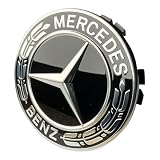 Mercedes-Benz Collection - Cubierta para Cubo de Rueda (Estrella con Corona de Laurel), Color Negro