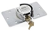 Maypole Cerradura de seguridad resistente apta para furgonetas, cobertizos y garajes, resistente a la corrosión, cromado, 2 kg