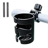 Vihir Portavasos para Cochecito, 360 Grados Ajustable Soporte de Bebidas | Universal Soporte para Silla de Ruedas, Bicicletas, Carrito Bebe, Scooters