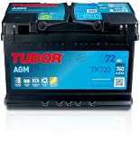 TUDOR Batería TK720 72Ah 760A/EN | L 278mm B 175mm H 190mm, Compatible con VW Polo V 6R1 6C1, Compatible con VW Golf VII 5G1 BQ1 BE1 BE2