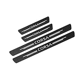 COJJ 4 Piezas Barra Umbral Puerta, para Opel Corsa D A B C E F OPC Accessories 2021 2020 2019 2018 2017 Fibra Carbono Decoración Estribos Antideslizante Tira Accesorios Decorativos