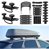 Idota 4 Piezas Fijación Cofre Techo Coche, Soporte U para Fijación Cofre Techo, Universal Kit de Montaje para Coche y Furgoneta