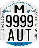 Matrícula Patinete Eléctrico VMP Homologada DGT – Placa Identificativa Vehículo Movilidad Personal Obligatoria 2026 – Resistente y Fácil Montaje