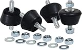 RASMACOR | Silentblock A-35 | 4x Soporte de Caucho Goma para aislamiento de vibraciones | Silentblock para maquinas, compresores de aire y motores | M8 (Silentblock A-35)