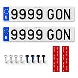Gonplac Matrícula Acrílica Coche Homologada Alto Impacto 52 x 11 CM (Conjunto 2 Und)