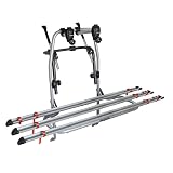 MENABO 000039200000 Portabicilcetas puerta trasera Capó Trasero | Montaje trasero de acero para 3 bicicletas