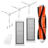 APZOVO Accesorios para Roborock S50 S51 S55 S5 max S6 S60 S65, Repuestos Recambio con Roborock S50 S51 S55 S5 max S6 S60 S65, 1 Cepillo Principal, 2 Filtro, 3 Cepillo Lateral