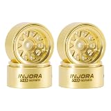 INJORA D19 0.7' Llantas Beadlock de Latón para Axial SCX30 1/30 (W7007)