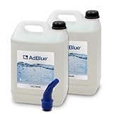ERRECOM AdBlue Aditivo para Motores diésel a Base de urea para la reducción de emisiones de NOx, Conforme a ISO 22241-1, 10 L (2 x 5 L), Boquilla Incluido