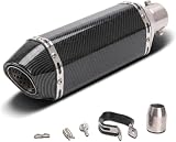 MOCOERL Silenciador de Escape Moto 38 – 51 mm, Universal Accesorios Moto, Recorte Hexagonal Silenciador de Escape con DB Killer Desmontable para Yamaha Suzuki Moto ATV