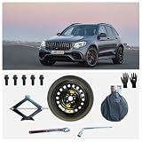 Kit Rueda de Repuesto de 19' Compatible con Mercedes GLC con Gata, Llave, Guantes y Funda 155/80R19