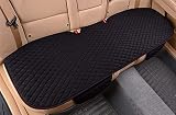bangminda Cojín Asiento Coche Funda Asiento Coche Universal Protector Asiento Delantero Trasero Coche Funda Transpirable para Coche Oficina Hogar (Negro, 1 para Asiento Trasero)
