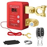 Mtchavno Desconectador de Bateria Coche 240A, Corta Corriente Bateria 12V | Interruptor de Desconexión de Batería Remota con 2 Telecontrol, Interruptor de Batería Automática para Coche Camión RV ATV