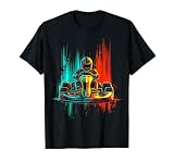 Go Kart Racing Racer Go Karting Colorido Popart Camiseta