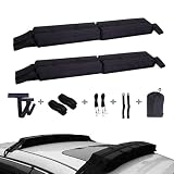 MAGIC SELECT Barras de Techo Suaves Baca Portaequipajes de Coche Universal | Para Viajes, Almohadillas Plegables Blandas para Equipaje, Barra Portátil para Transportar