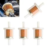 4 Filtros Gasolina Moto 8 mm, Filtro de Combustible Universal, Alta Precisión de Filtrado, Filtro de Óxidovde Hierro,Filtro de para Motor, Motocicleta, Scooter, Tractor