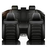 Transpirable Cómodo Piel Funda Asiento Coche para Mercede Ben z W203 W204 W205 W211 W212 W213 W124 5 Plazas Completa Delanteros Y Traseros Protector Interior Accesorios,Compatible con Airbag Lateral,H