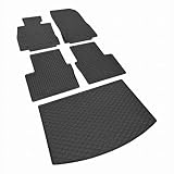 Car Lux DUO06049 - Alfombra Protector Cubre Maletero y Alfombrillas de Goma a Medida para Mazda CX-3 CX3 Desde 2015-