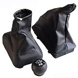 Kakulkomen Pomo y Fundas Palanca de Cambios para Opel Corsa C, Negro