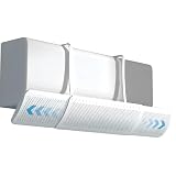 Aire acondicionado universal, ajustable (22-35 pulg), protección contra el viento para aire acondicionado, anticondensación con ajuste de 180°, fácil instalación sin perforación