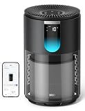DREO Purificador de aire inteligente 539AS para mascotas y alérgicos | Filtro HEPA 3 en 1, filtra el 99,97% de partículas, sensor PM2,5, pantalla AQI, app y Alexa, contra pelo, olores y polen