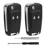 2 PCS Carcasa Llave de Coche 2 Botones Compatible con Opel Astra Chevrolet | Funda Llave Coche de Repuesto, Plástico ABS para Insignia Zafira Adam Mokka Orlando Aveo Spark Matiz Cruze Captiva