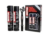 Kit limpiador lubrifica cadena Motul Chain Clean C1 + Motul C3 Chain Lube Off Road + Cepill