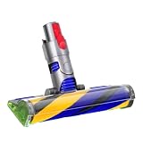 V12 Slim Cepillo motorizado para Dyson V12 Detect Slim/Digital Slim, Cepillo con iluminación LED de luz Verde,repuesto cabezal de limpieza eléctrico LED Fluffy Soft Roller para Dyson V12 Digital Slim