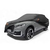 A ABSOPRO Funda Exterior para Audi Q2 2009-2024 Impermeable 1Pc | Negro, Peva, Algodón Spunlace, Impermeable, Resistente Al Viento, Transpirable, Para Todo Clima