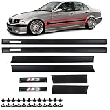 INLY 6 Piezas Listones de protección de Puertas Listones Laterales Listones de Parachoques Estilo-M Compatible con 3 E36 Berlina/Touring (1990 – 1999)