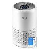 Levoit Core 300S Purificador de Aire con Filtro Hepa, Modo Inteligente | 22dB Modo de Sueño Silencioso, Alexa, App, Elimina 99.97% de Alergia Polen Ácaros Humo Pelo de Mascota, Bajo Consumo