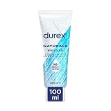 Durex Naturals Hidratante Lubricante, acido Hialuronico, 100 Porciento Natural Sin Fragancia, Colorantes Ni Agentes Irritantes - Negro, 100 Ml (Paquete De 1)