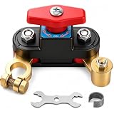 12V-24V Desconectador de Bateria Coche Ajustable Corta Corriente | Bateria Cobre Puro Alta Conductividad Cortacorrientes Giratorio Interruptor Inteligente para Coche Camión Barco Camper