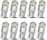 SUCANY W5W LED,12V T10 LED COB Bombilla,194 2825 175 192 168 501 Wedge Lampara para Coches 6000K(Xenón Blanco),LáMparas De MatríCula De Coche, Luces Laterales, PosicióN, Luz De CortesíA(10 Piezas)
