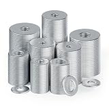 100 Piezas M6 Arandelas Planas, M6x18mmArandelas de Acero Inoxidable 304, Grandes Arandelas de Bloqueo, Juego de Anillo Plano para Tornillos Pernos Sujetadores Fontanería