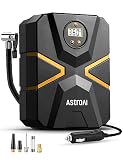 AstroAI Inflador Ruedas Coche Digital 12V, Compresor Aire Portátil 150 PSI | Hinchador Neumáticos Eléctrico Multiuso con Pantalla LCD y Luz LED Apagado Automático para Coche, Bicicleta, Moto y Etc.