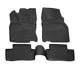 J&J AUTOMOTIVE | Alfombrillas de Goma 3D para Coche, compatibles con Kadjar a Partir de 2015, Ajuste Individual con Borde Alto Aprox. 4 – 5 cm, para Todo Clima, 4 Piezas