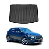 Alfombrilla Maletero Bandeja Maletero para Mazda CX-3 2015-2024 Goma TPE Negro
