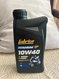 Lubrico Titanium Moto RC-7 Aceite 10W40 Mezcla Sintética 1L | API SL, JASO MA, Para Motocicletas, Scooters, Fórmula Titanium, Fabricado en Turquía