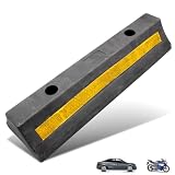 Fishtec – Tope de estacionamiento – Cuña antideslizante para garaje y asistencia de estacionamiento – Tope de rueda resistente 50 x 15 x 10 cm