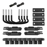 VOANZO Juego de 4 Soportes en U para Montaje de cofres de Techo, Accesorios de Montaje universales para Furgonetas y Coches, Kit de Accesorios de instalación