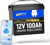 Batería de Litio LiFePO4 12V 100Ah, 100Ah Bateria Lifepo4 con Bluetooth | BMS de 100A, protección baja temperatura, 15000 Ciclos, batería litio para autocaravanas, Caravanas, Barcos y Placas Solares